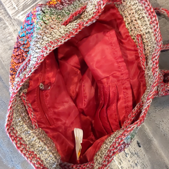 Mudd Crocheted Backpack/Purse/Bag - Picture 4 of 5